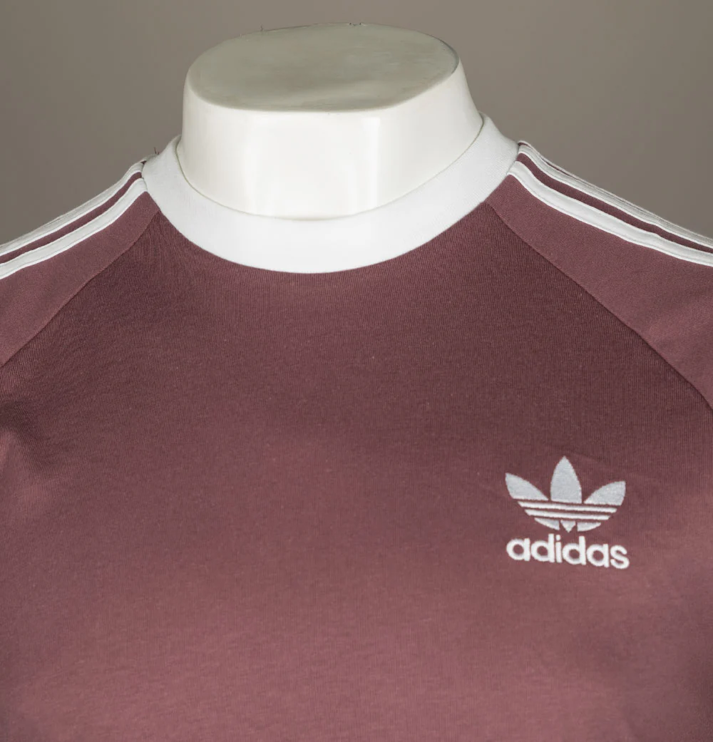 Adidas Adicolor 3-Stripes T-Shirt Crimson - Image 3