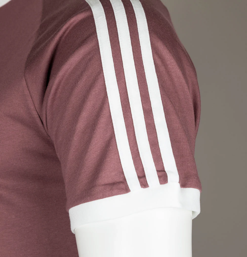 Adidas Adicolor 3-Stripes T-Shirt Crimson - Image 5