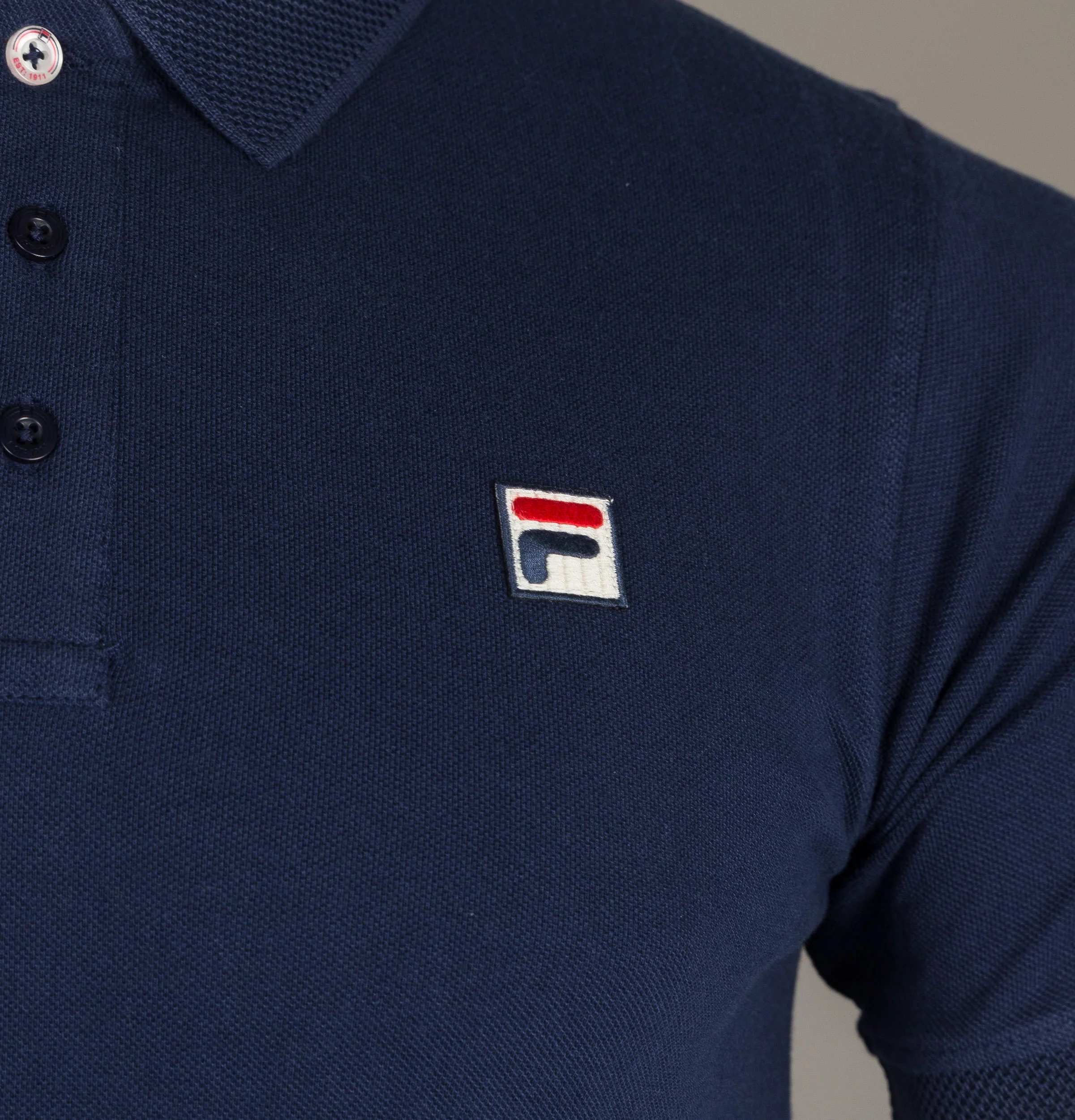 Fila Vintage Brizzi Polo Shirt Blue - Image 4