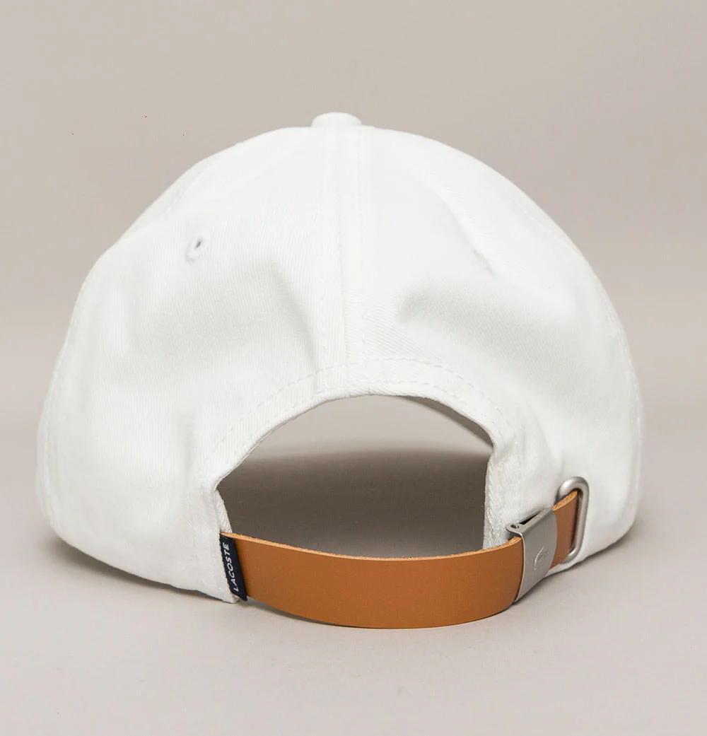 Lacoste Contrast Strap Cotton Cap White - Image 4