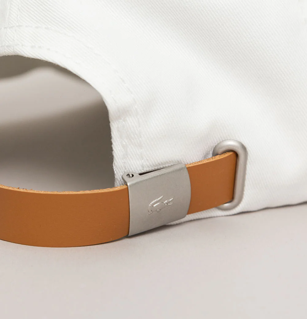 Lacoste Contrast Strap Cotton Cap White - Image 5