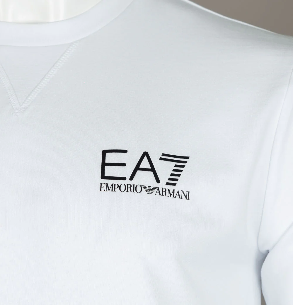 EA7 Pouch Pocket Taping Sweatshirt White - Image 4