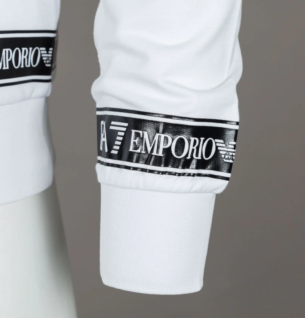 EA7 Pouch Pocket Taping Sweatshirt White - Image 5