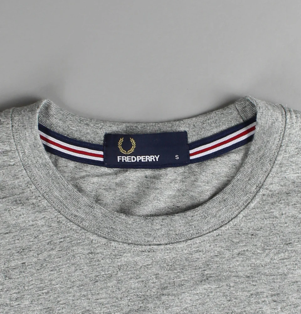 Fred Perry Classic Crew Neck T-Shirt Steel Marl - Image 4