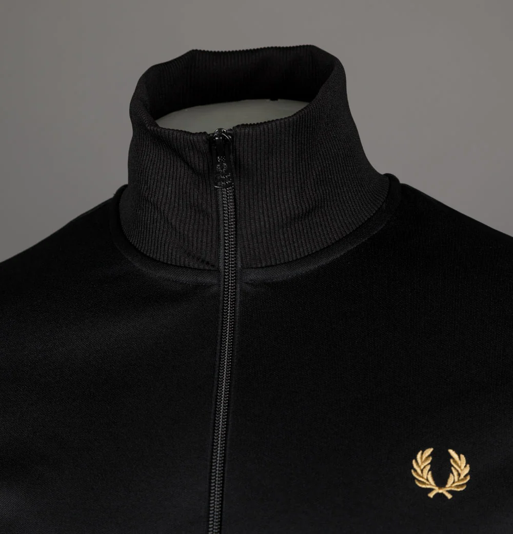 Fred Perry Colour Block Track Jacket Black - Image 3