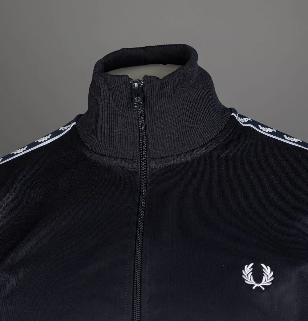 Fred Perry Panelled Taped Track Jacket Navy - Image 3