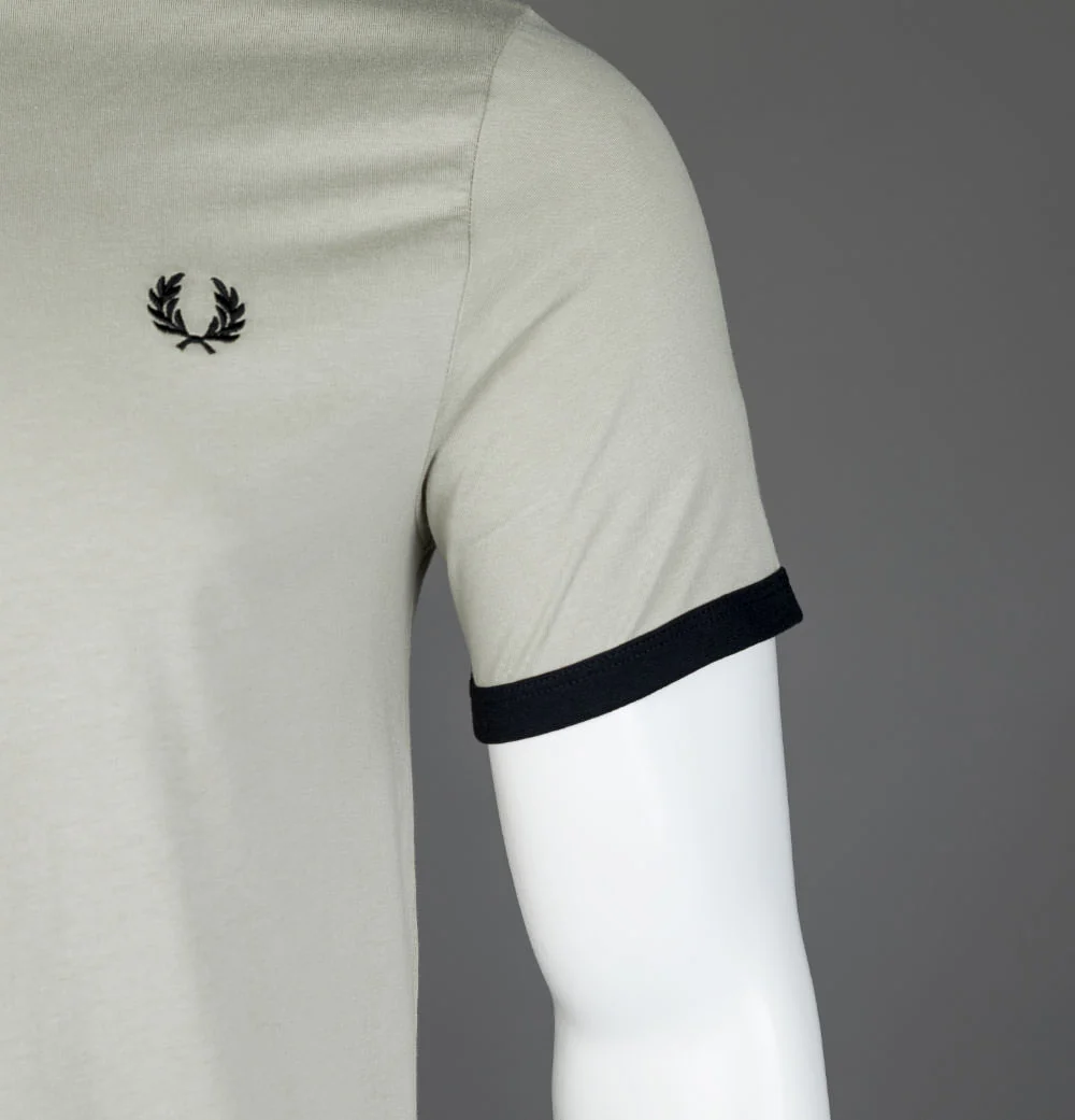Fred Perry Ringer T-Shirt Light Oyster - Image 4