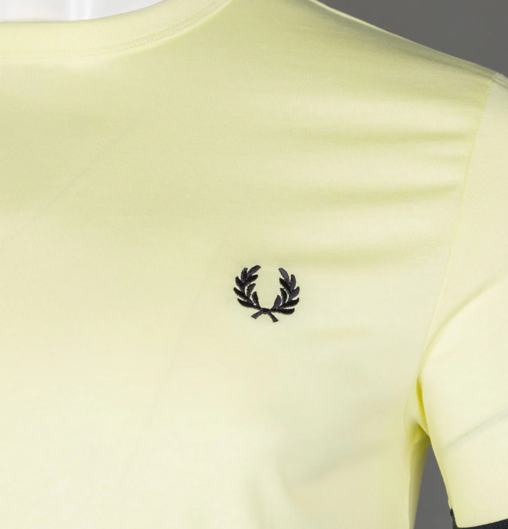 Fred Perry Ringer T-Shirt Wax Yellow - Image 3