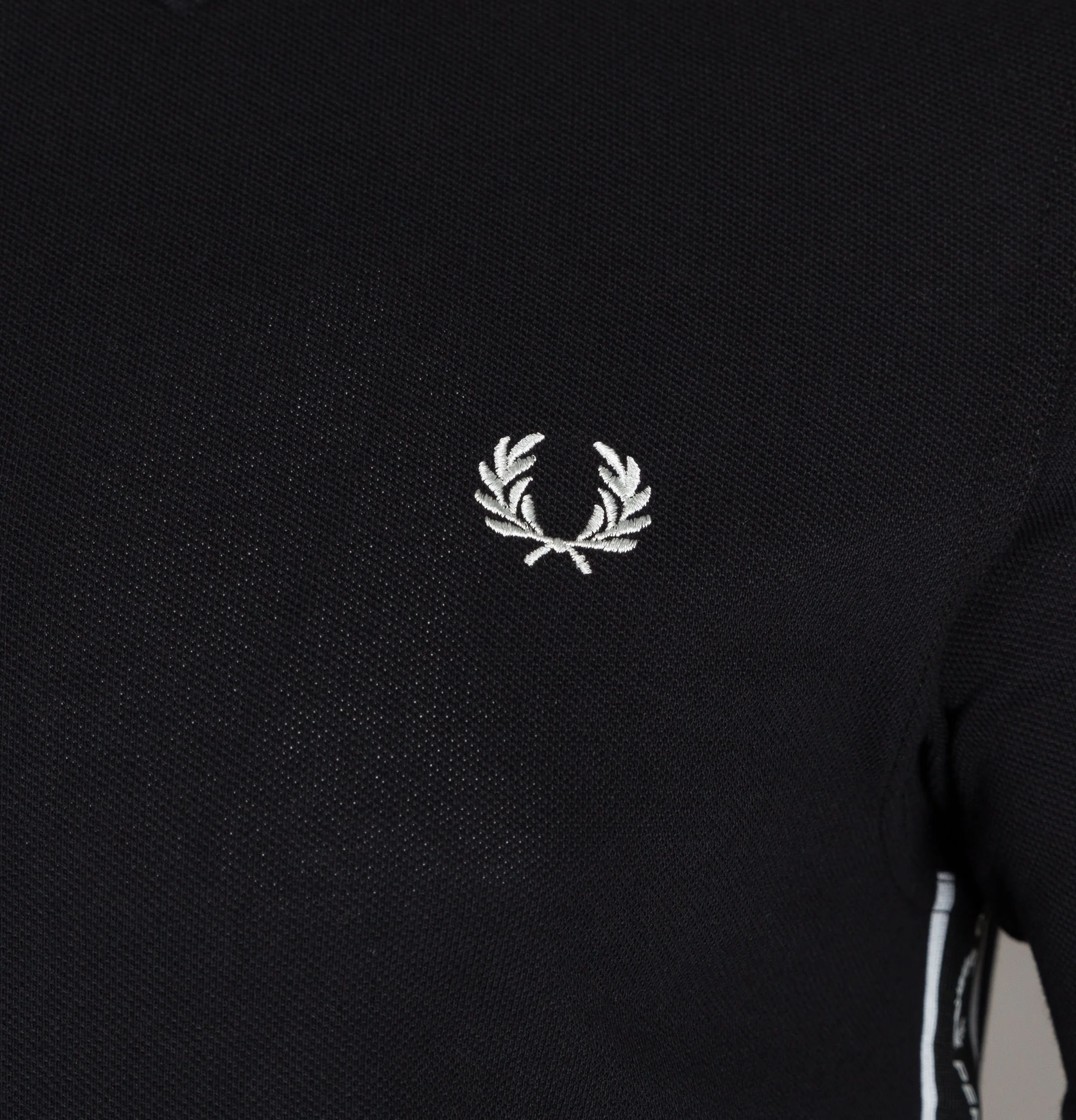 Fred Perry Taped Side Polo Shirt Black - Image 4