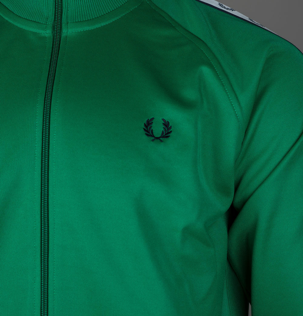 Fred Perry Taped Track Jacket Label Green - Image 4