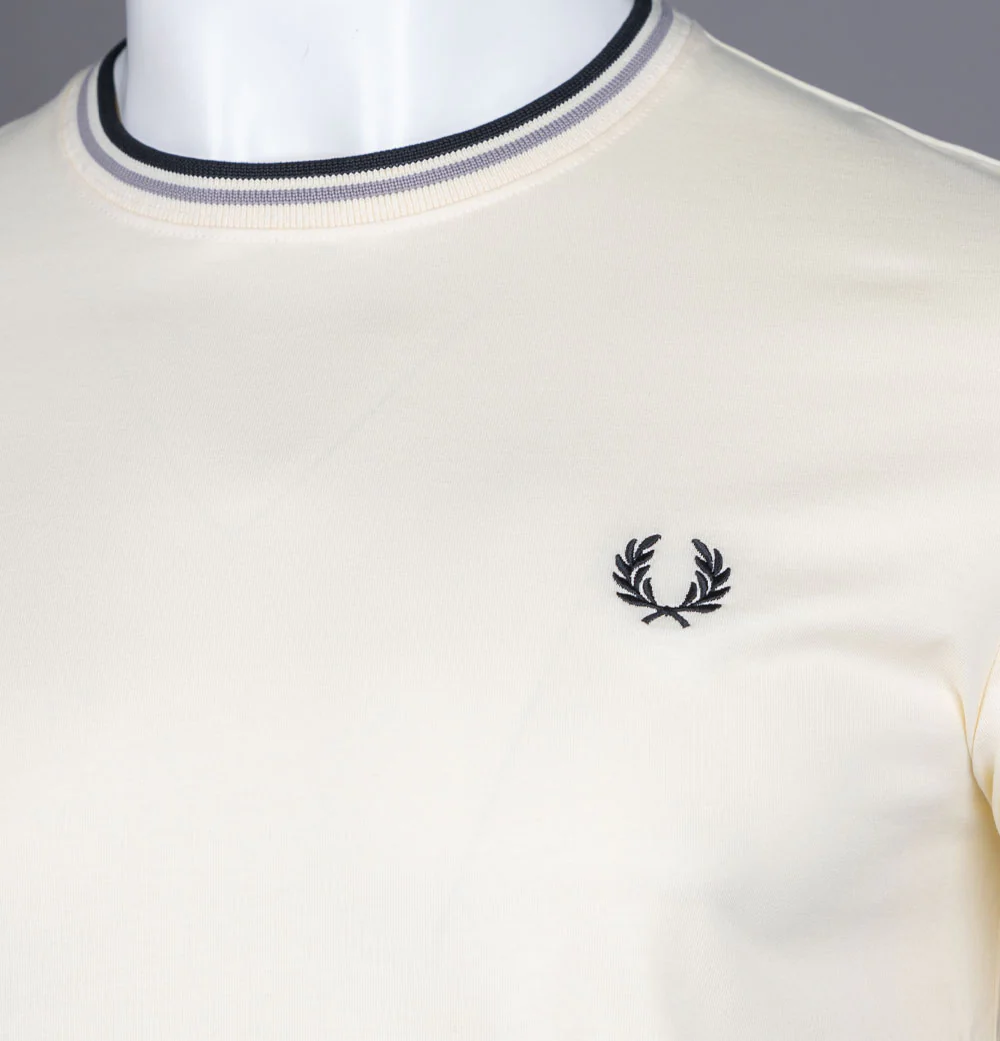 Fred Perry Twin Tipped T-Shirt Ice Cream - Image 3