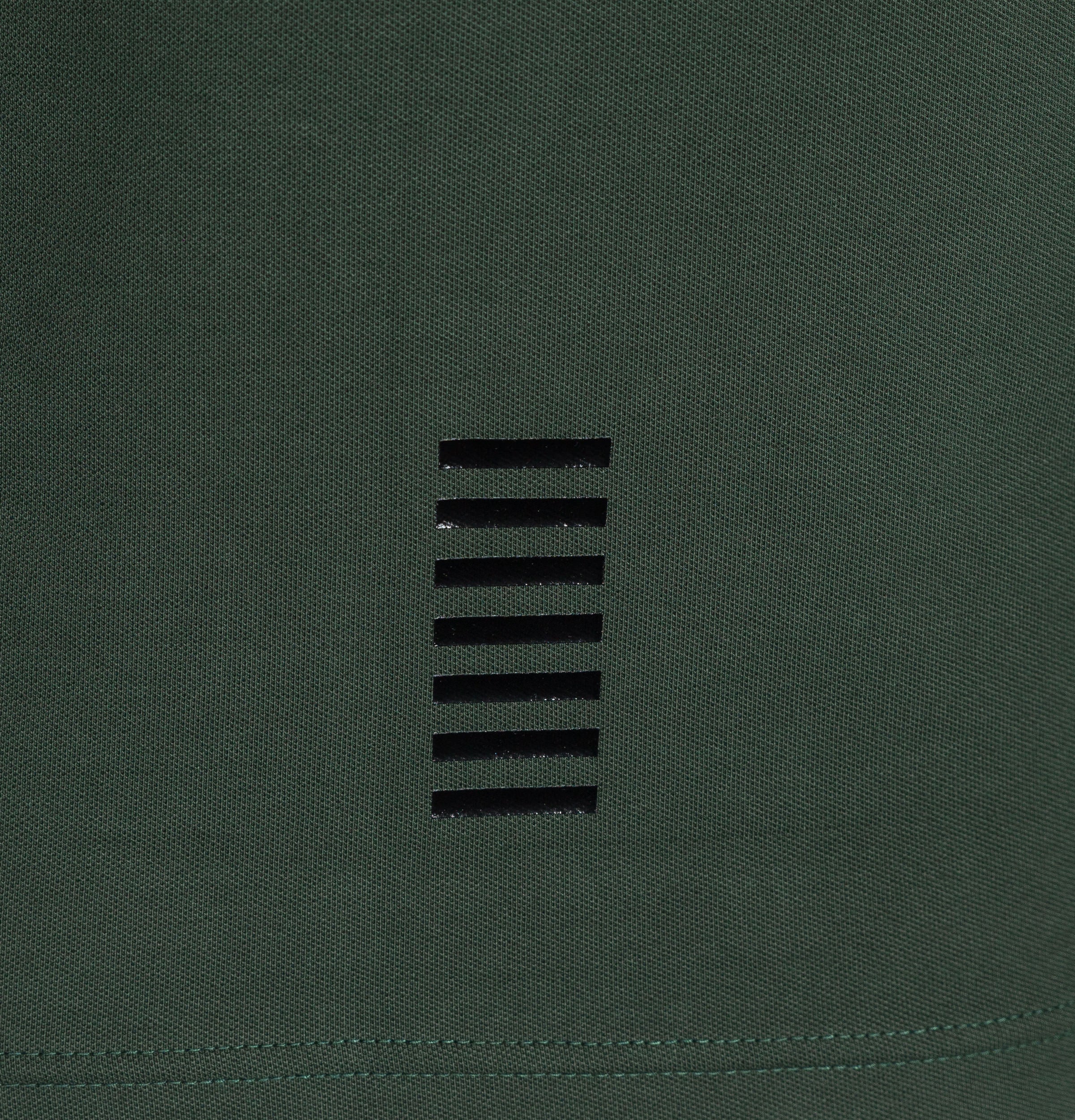 EA7 L/S Tipped Collar Polo Shirt Dark Green - Image 5