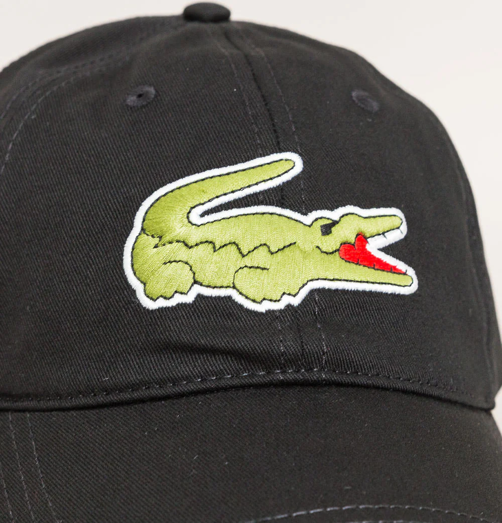 Lacoste Contrast Strap Large Croc Cap Black - Image 3