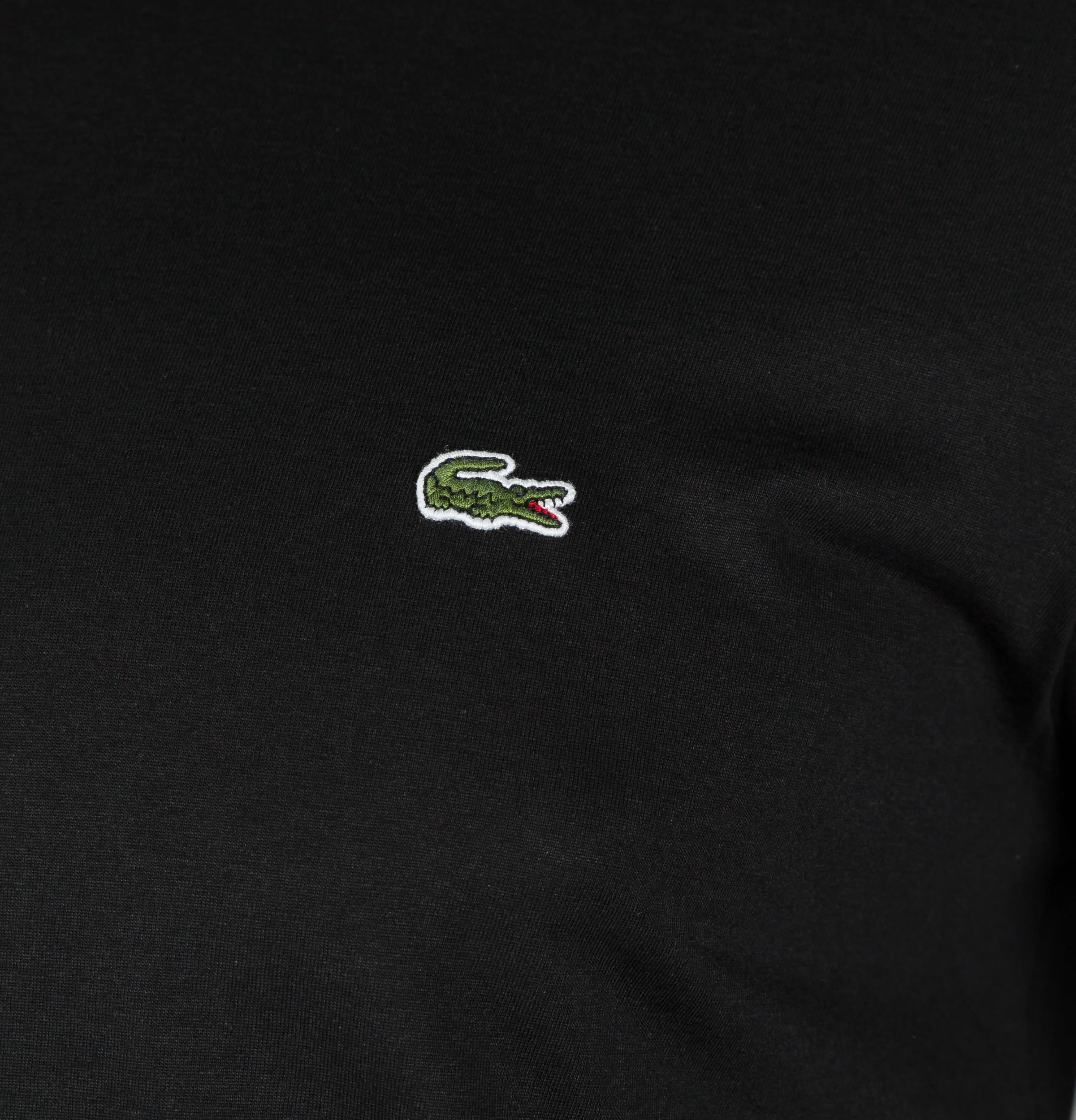 Lacoste Long Sleeve Pima Cotton T-Shirt Black - Image 4