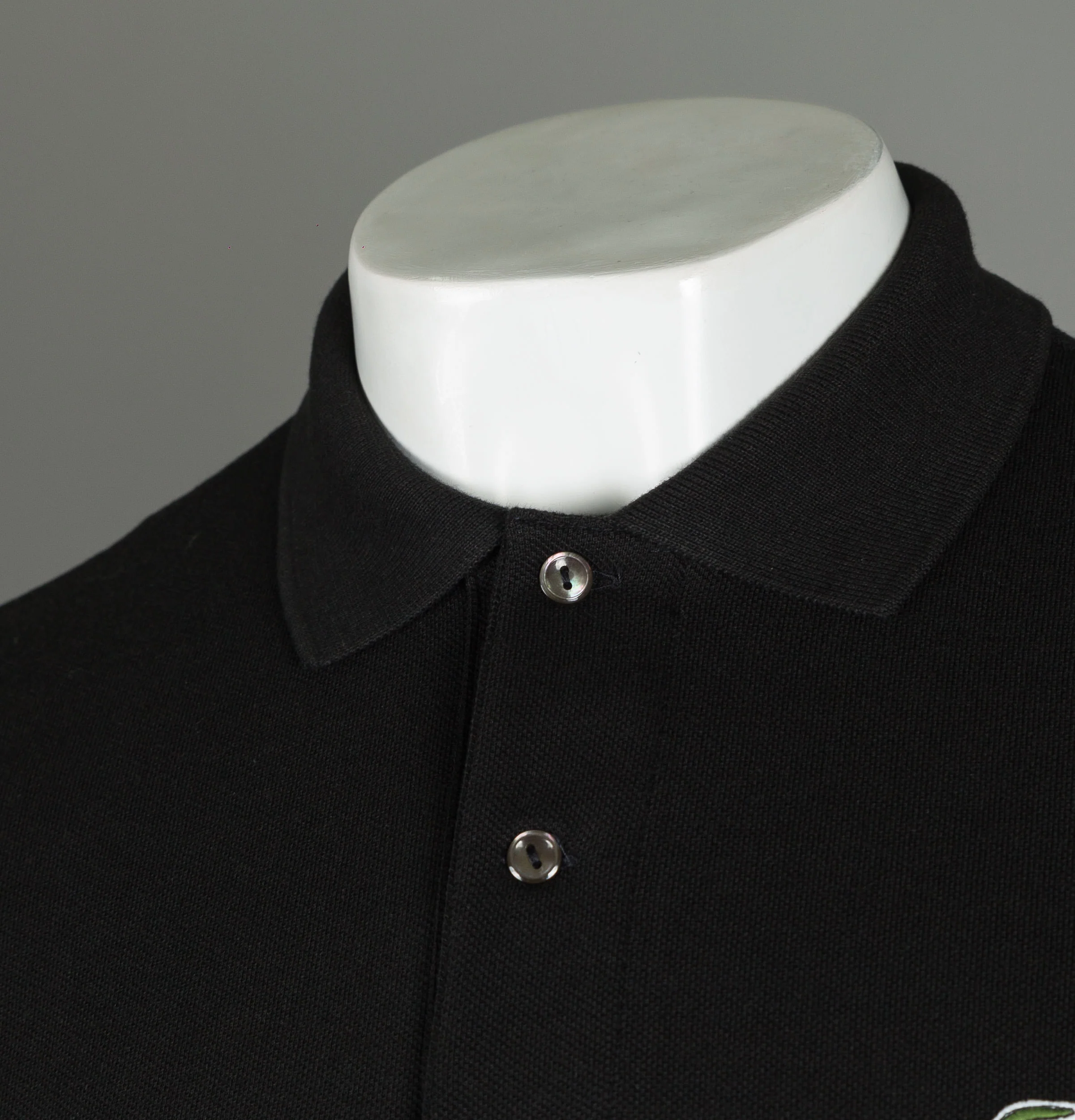 Lacoste Long Sleeve Polo Shirt Black - Image 3