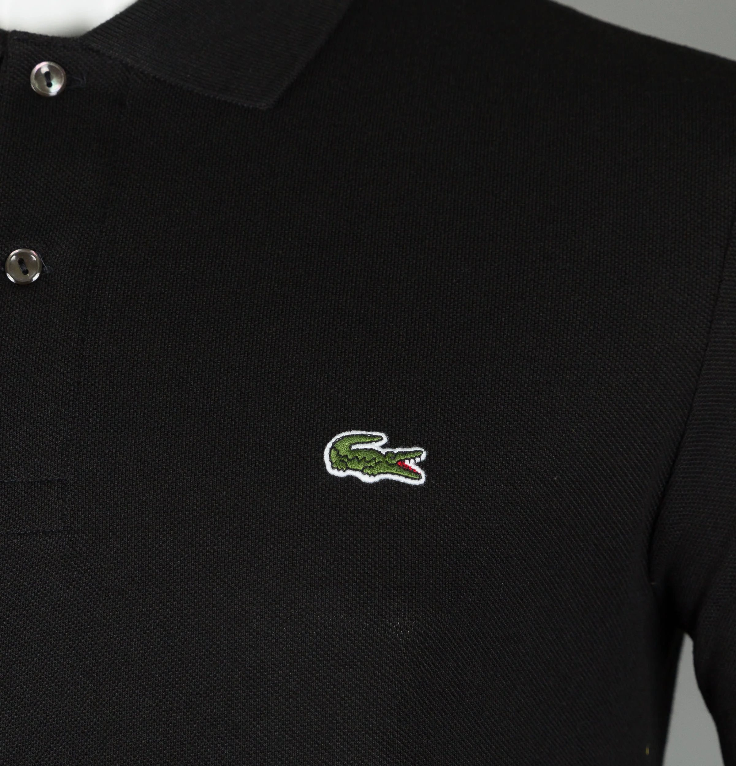 Lacoste Long Sleeve Polo Shirt Black - Image 4