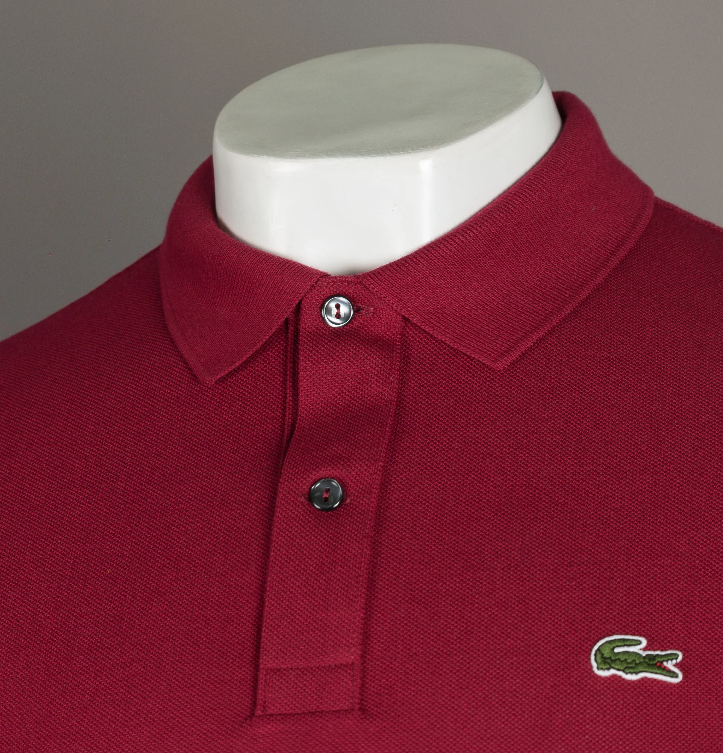 Lacoste Slim Fit Short Sleeve Polo Shirt Bordeaux - Image 3