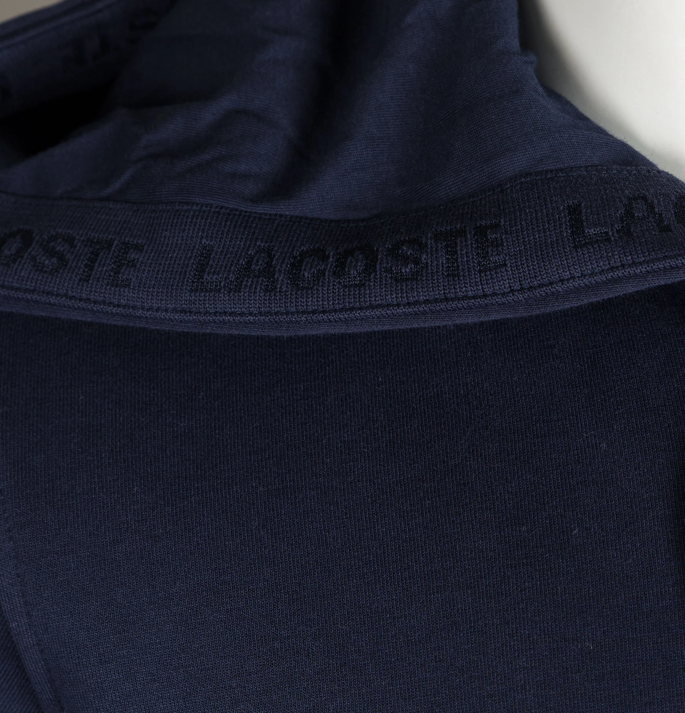 Lacoste Zip Up Hooded Sweatshirt Navy - Image 4