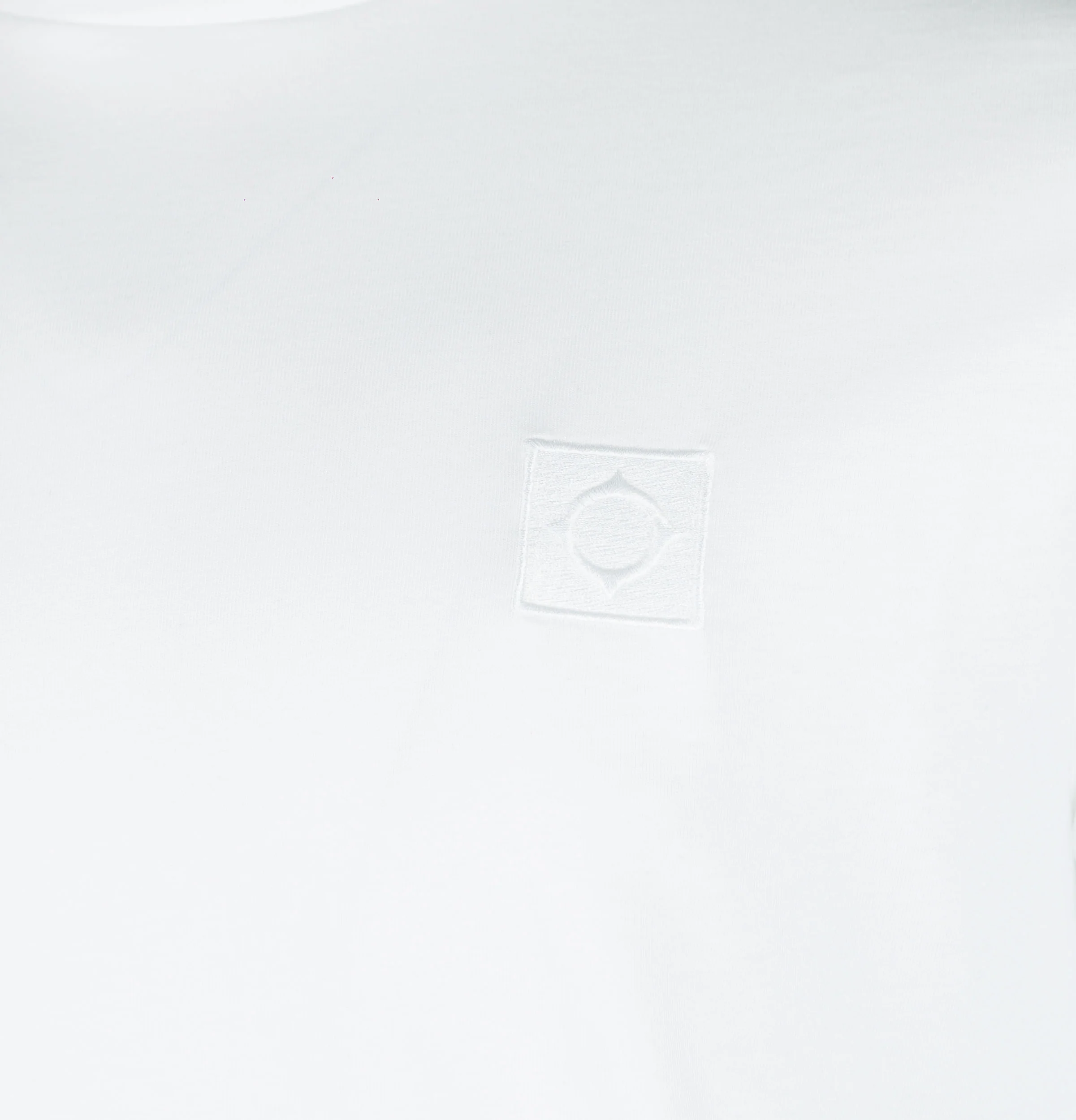 Ma.Strum Embroidered Compass Logo Icon T-Shirt Optic White - Image 3