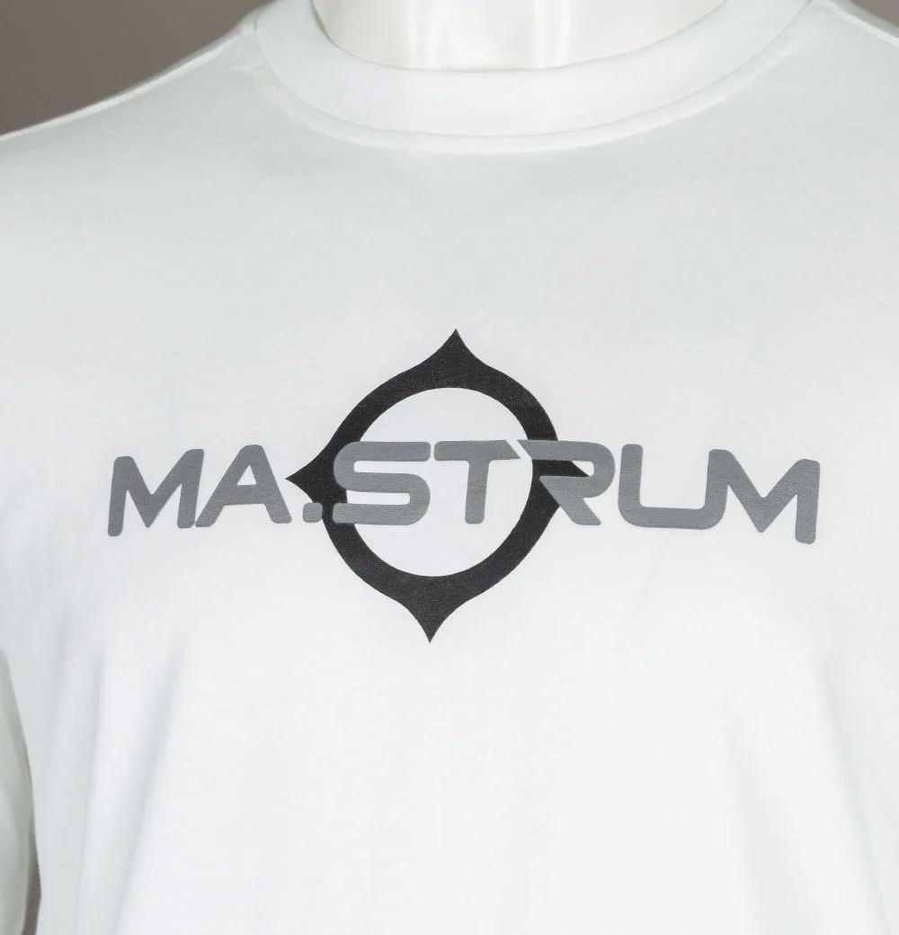 Ma.Strum LS Logo Print T-Shirt Optic White - Image 3