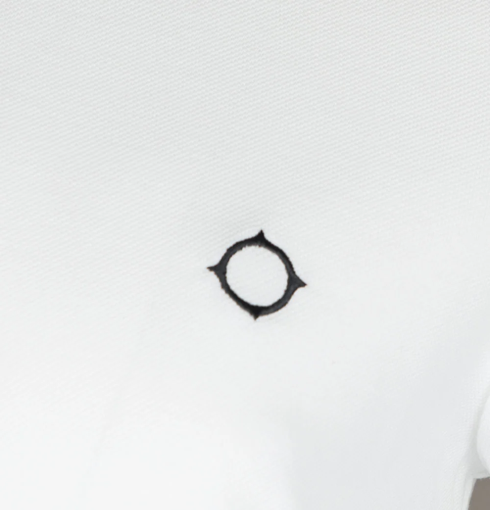 Ma.Strum LS Pique Polo Shirt Optic White - Image 4