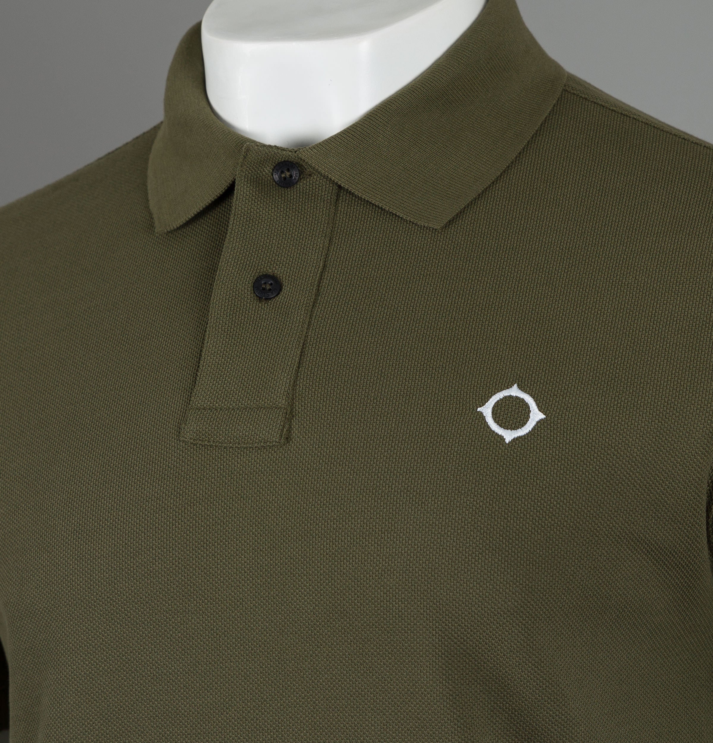 Ma.Strum Pique Icon Polo Shirt Light Khaki - Image 3