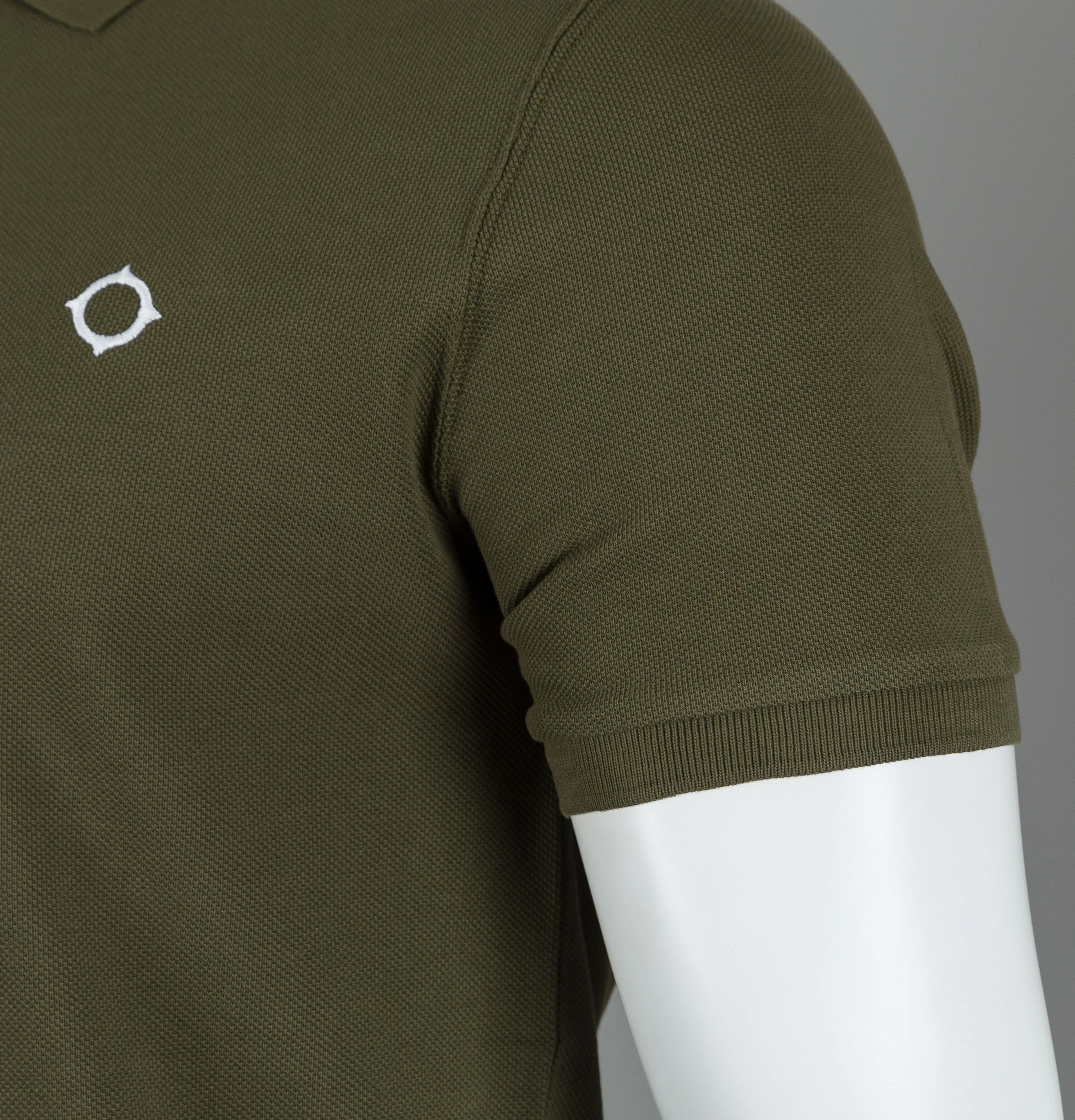 Ma.Strum Pique Icon Polo Shirt Light Khaki - Image 4