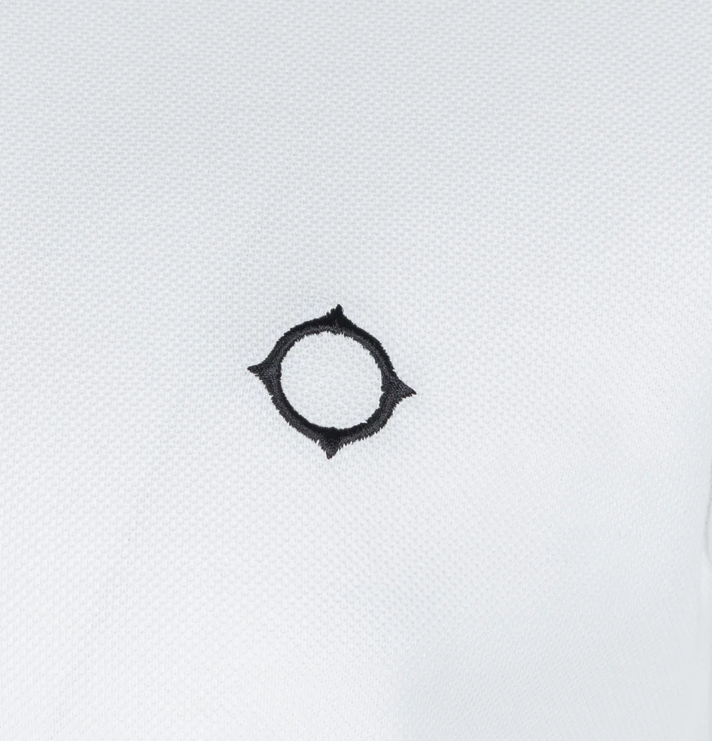 Ma.Strum SS Pique Polo Shirt Optic White - Image 4