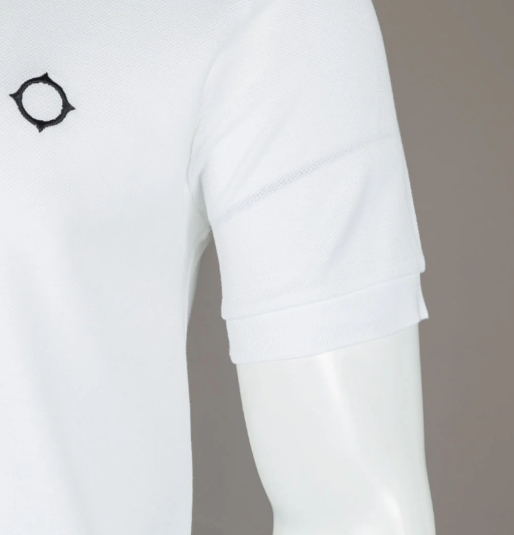 Ma.Strum SS Pique Polo Shirt Optic White - Image 5