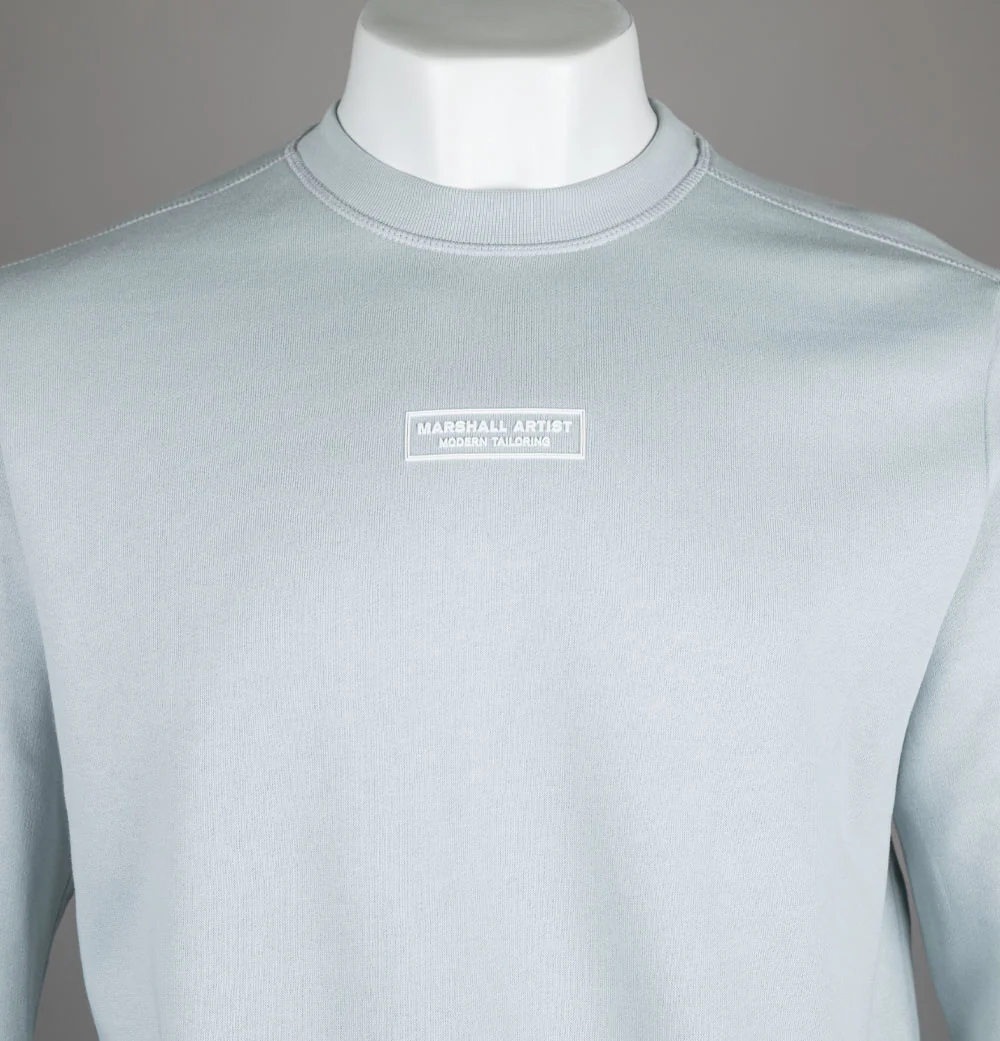 Marshall Artist Siren Box Logo Fleece Back Sweatshirt Ghost Grey - Image 3