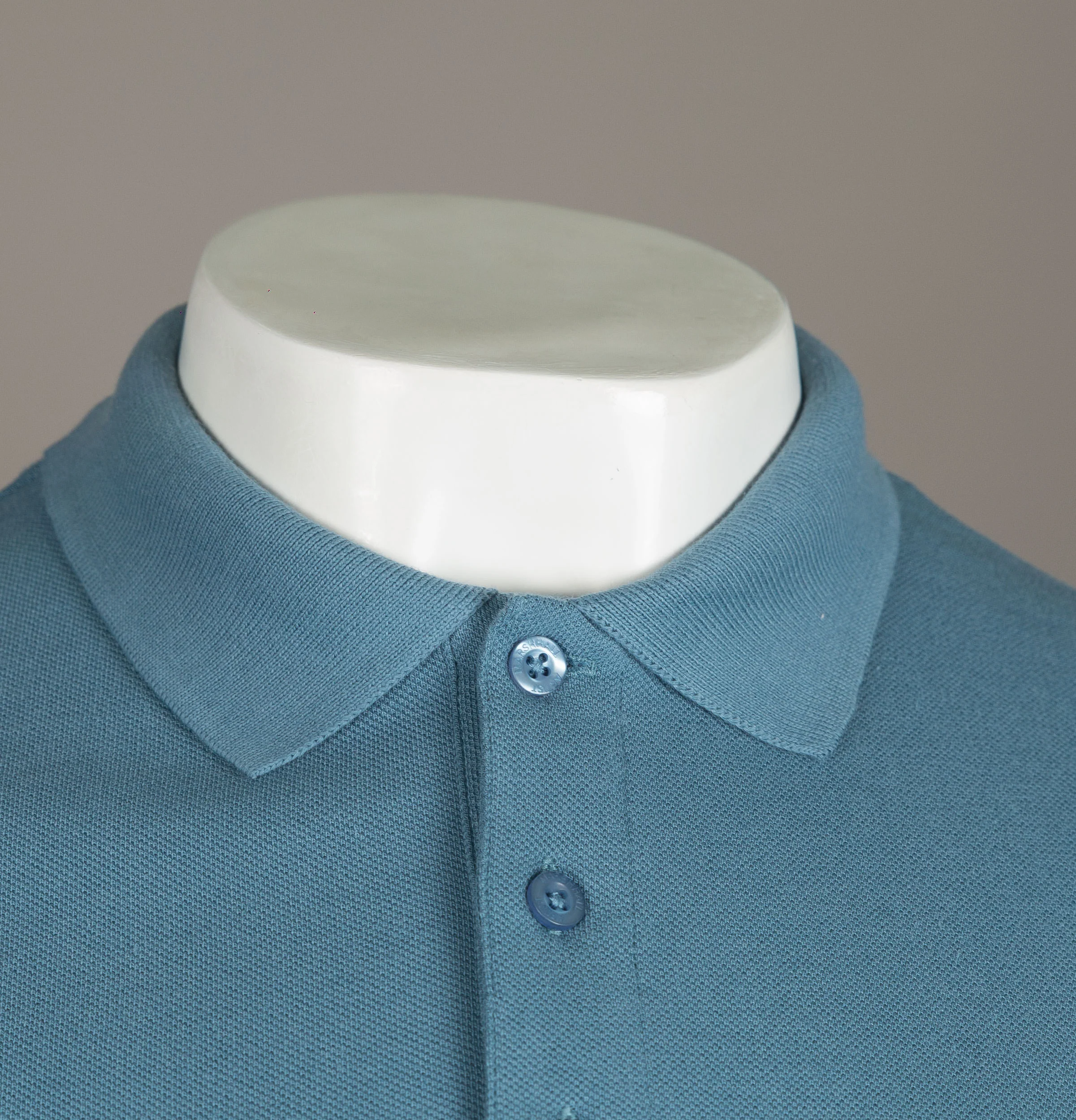 Marshall Artist Siren L/S Polo Shirt Quarry Blue - Image 3