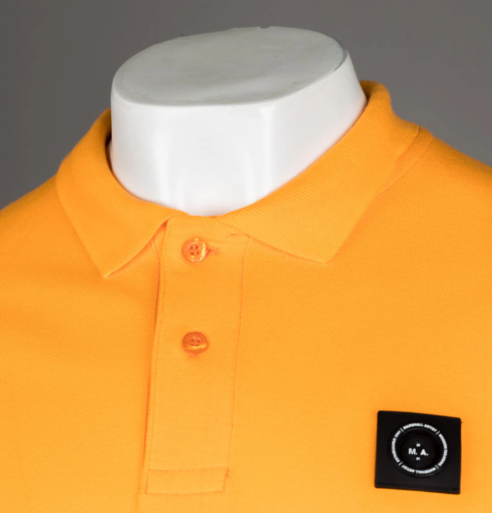 Marshall Artist Siren S/S Polo Shirt Orange - Image 3