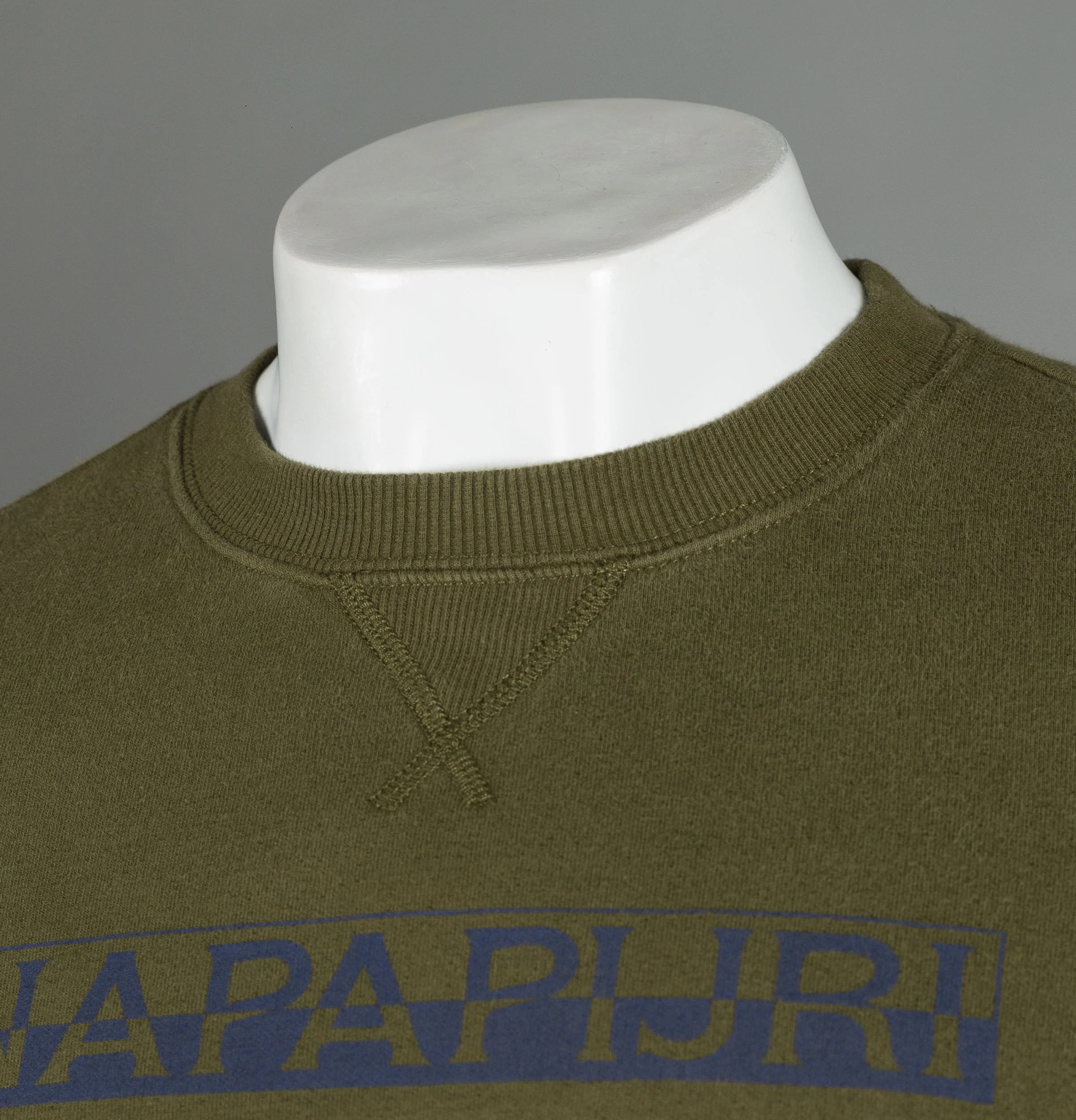 Napapijri Berthow Crew Neck Sweatshirt Green Musk - Image 3