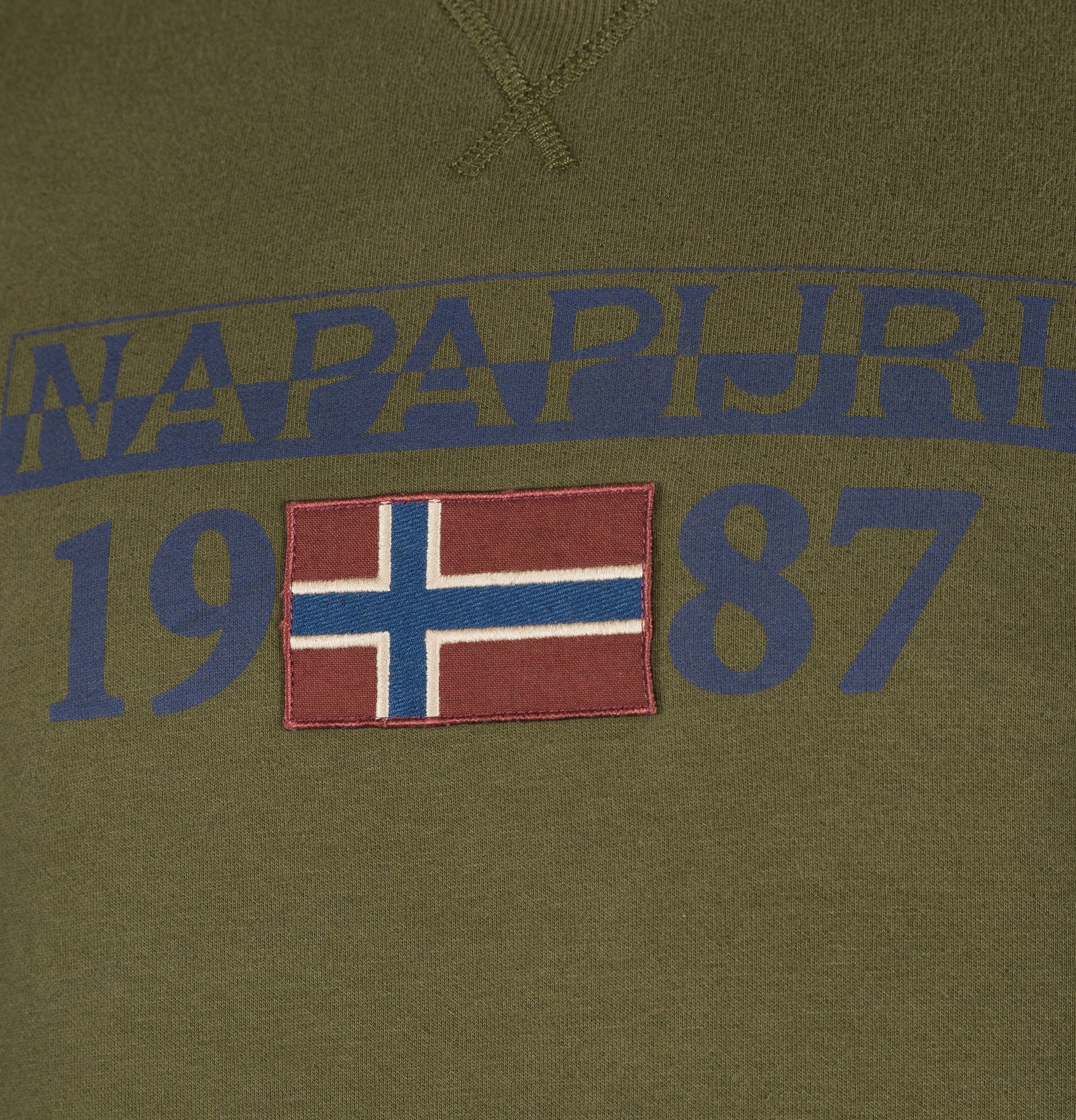 Napapijri Berthow Crew Neck Sweatshirt Green Musk - Image 4