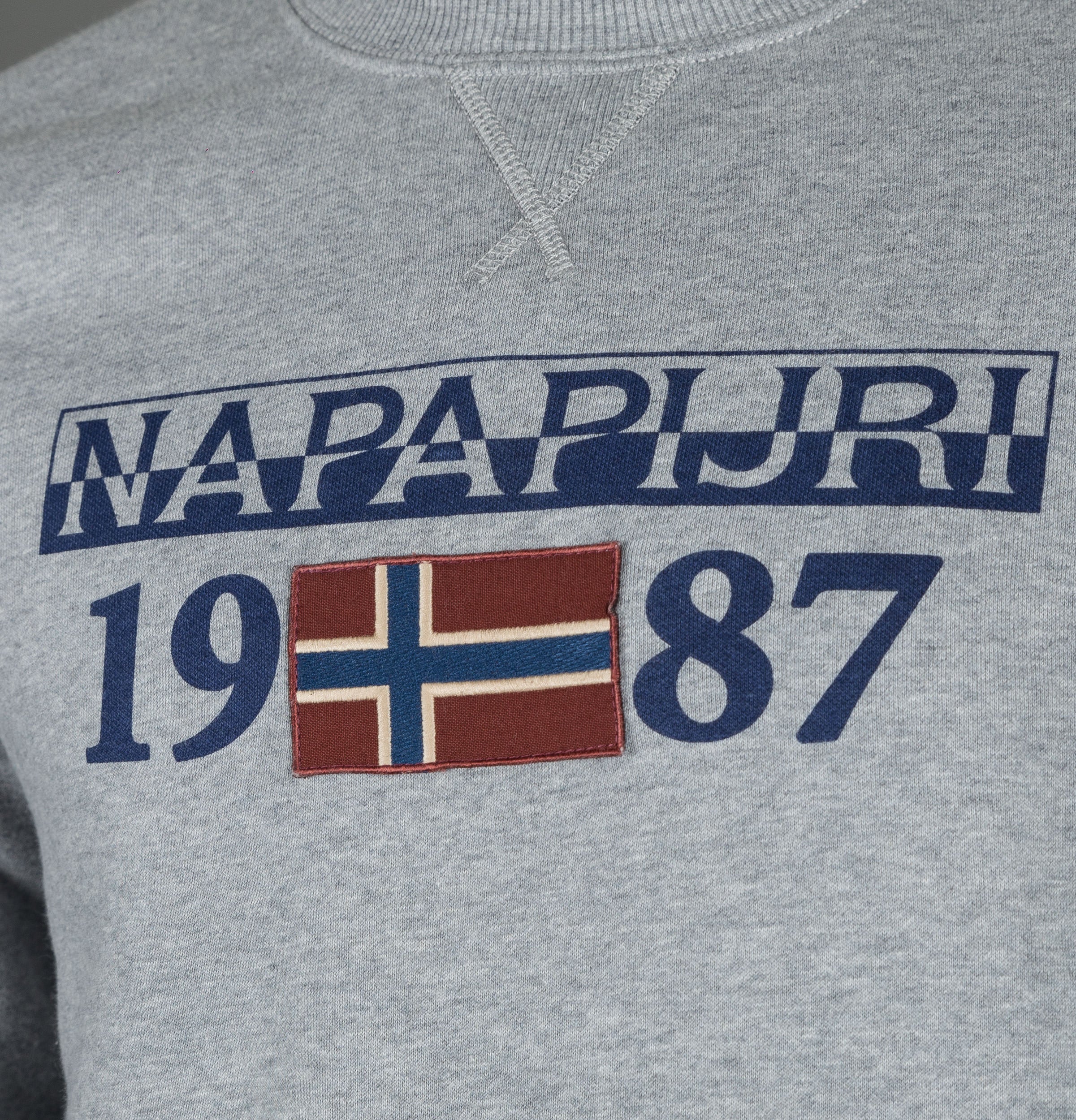 Napapijri Berthow Crew Neck Sweatshirt Medium Grey - Image 4