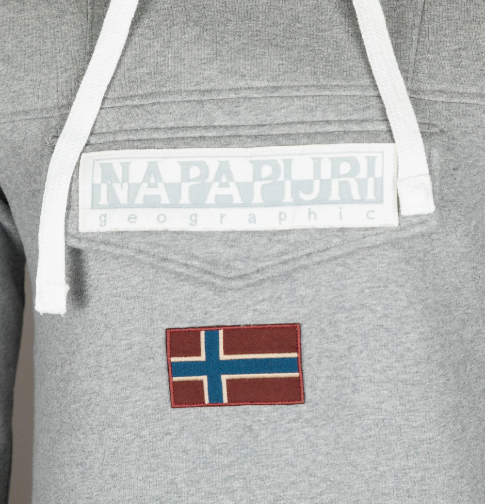 Napapijri Burgee Hoodie Medium Grey - Image 3