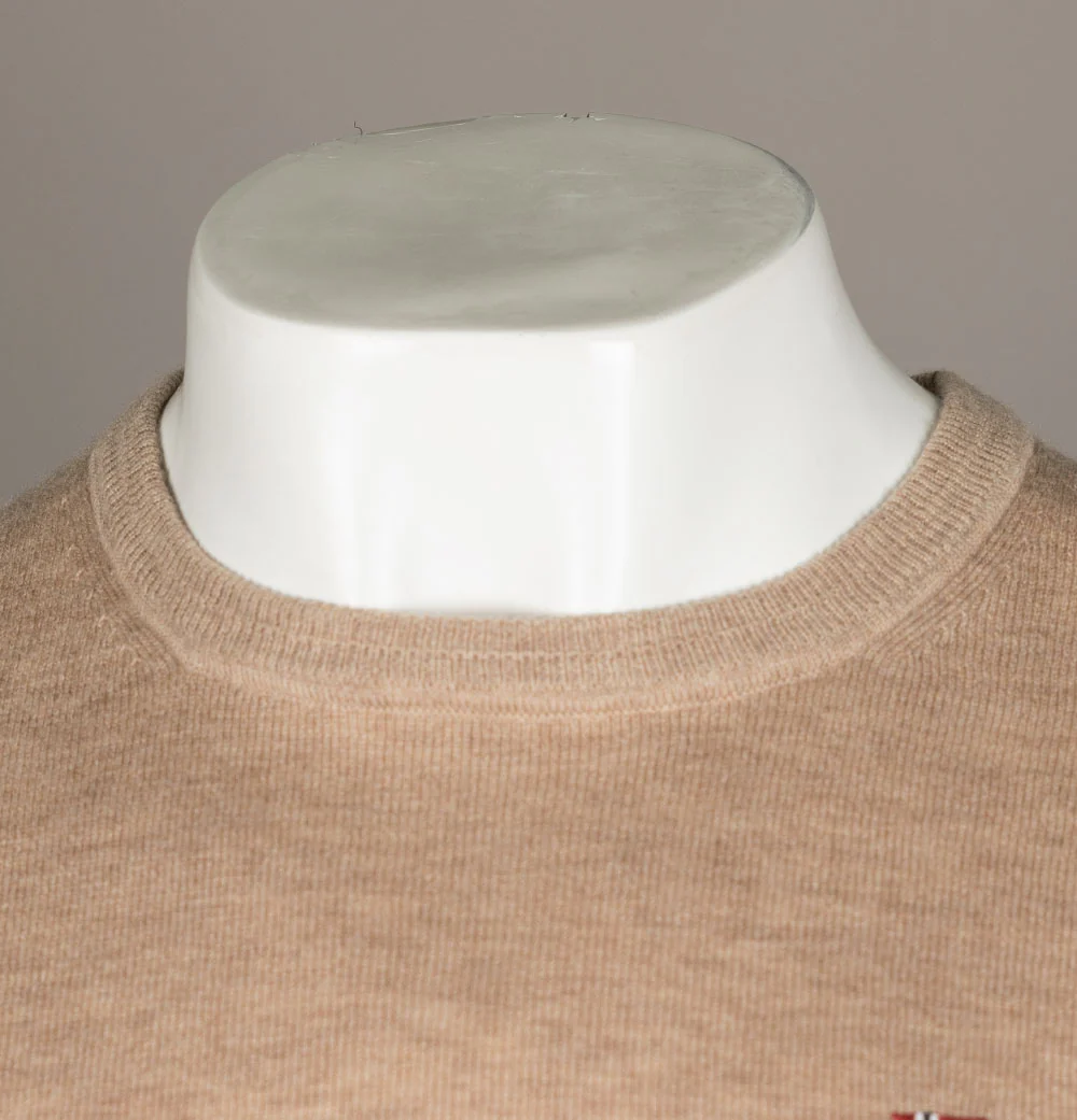 Napapijri Damavand Merino Wool Sweat Beige - Image 3