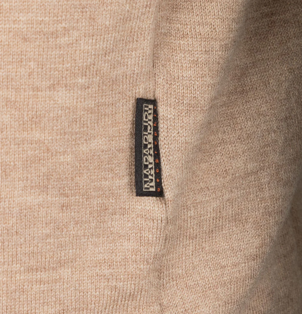 Napapijri Damavand Merino Wool Sweat Beige - Image 5