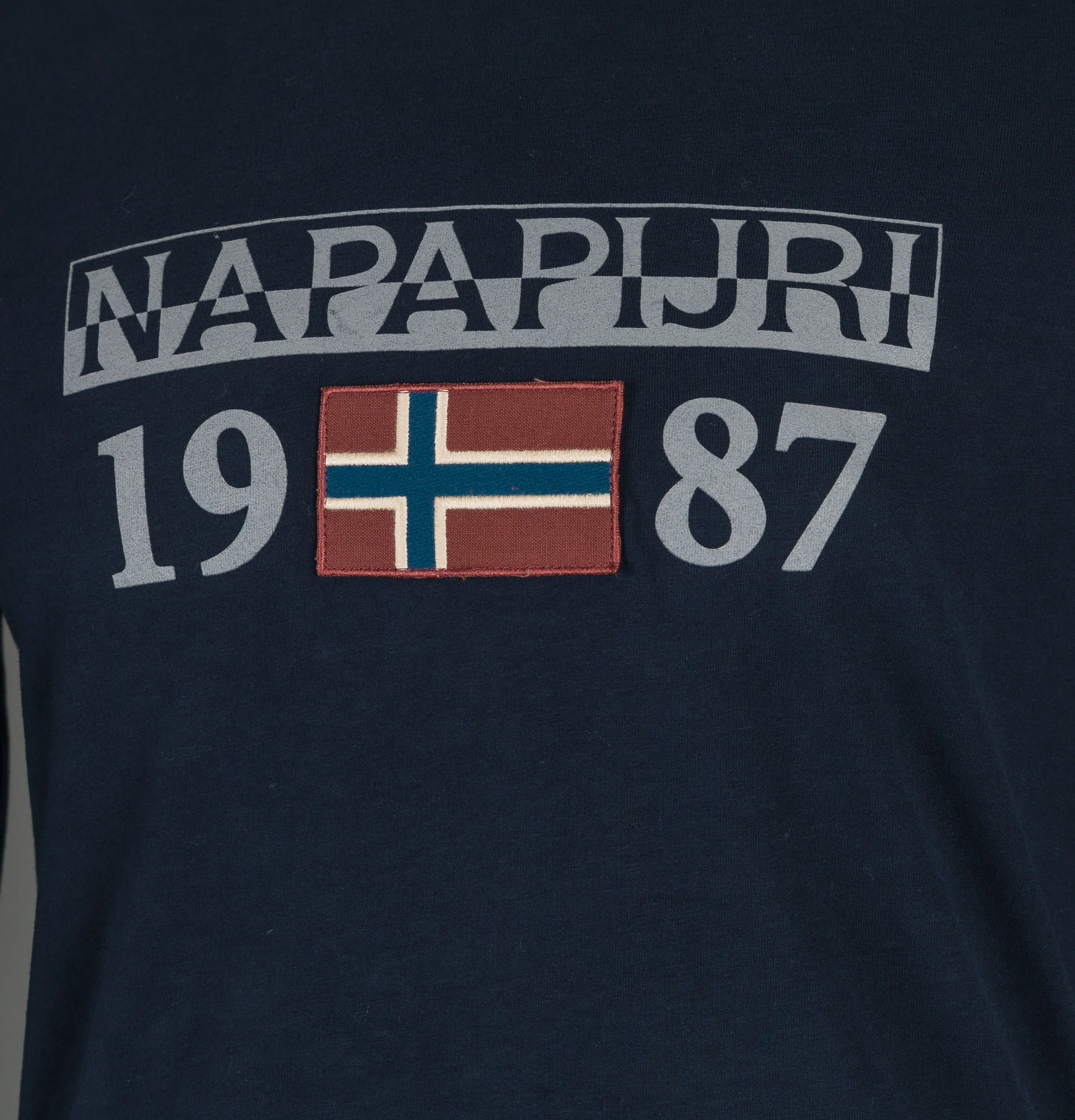 Napapijri Solin Long Sleeve T-Shirt Navy Blue - Image 3