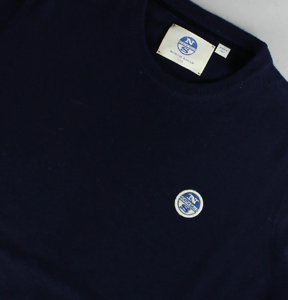 North Sails Grant Crew Knit Sweater Marine Blue - Image 3