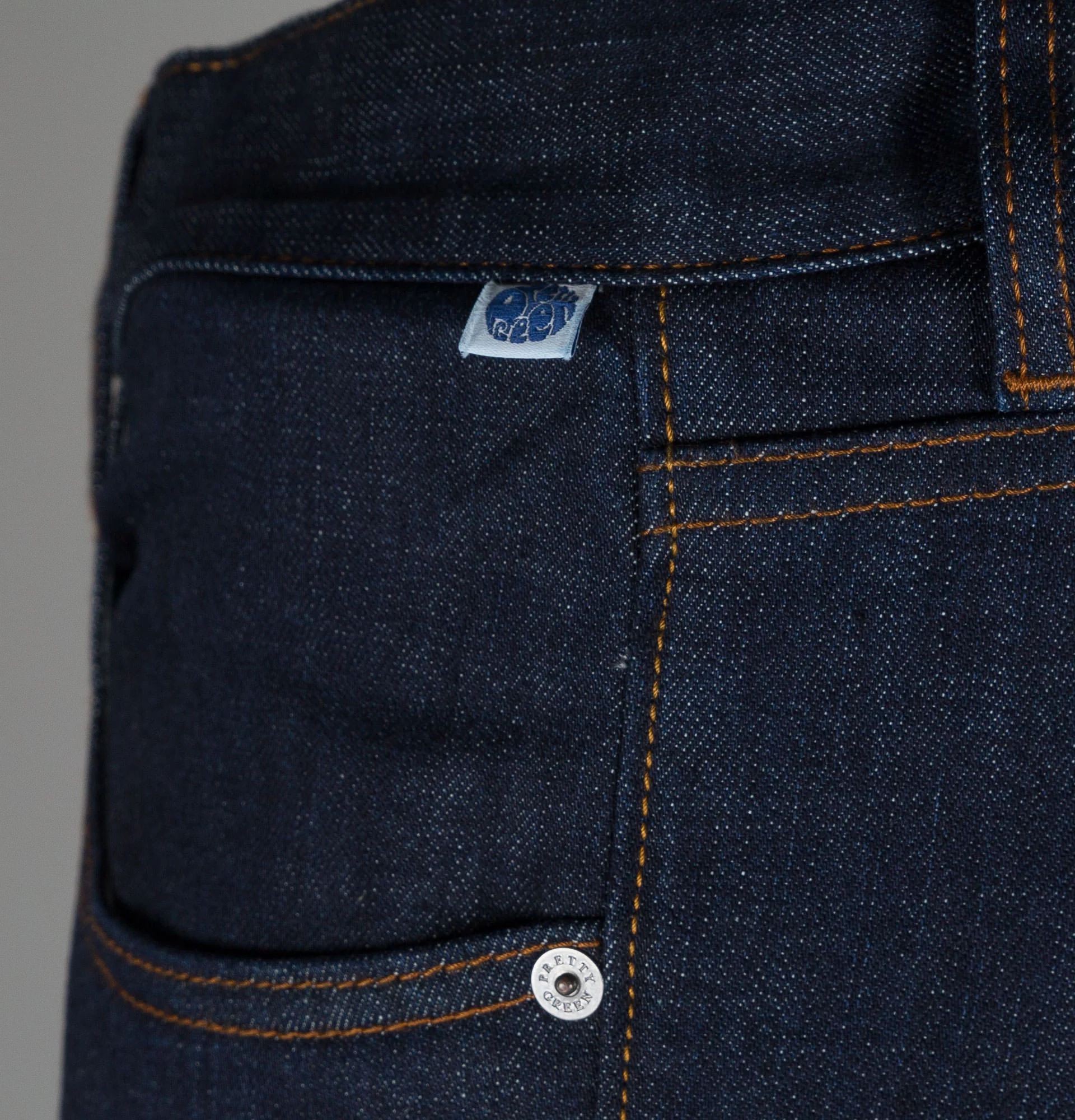 Pretty Green Castlefield Skinny Fit Jeans Blue Rinse - Image 5