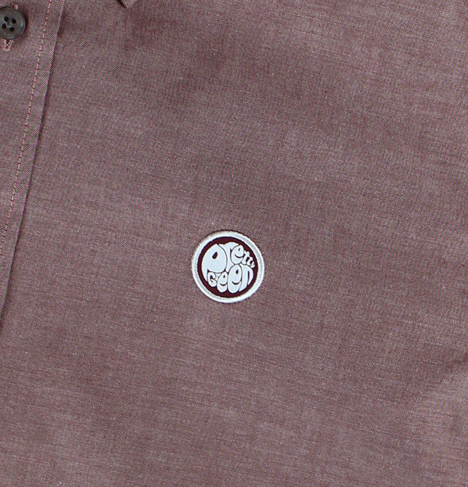 Pretty Green Oldbury Oxford Shirt Burgundy - Image 6