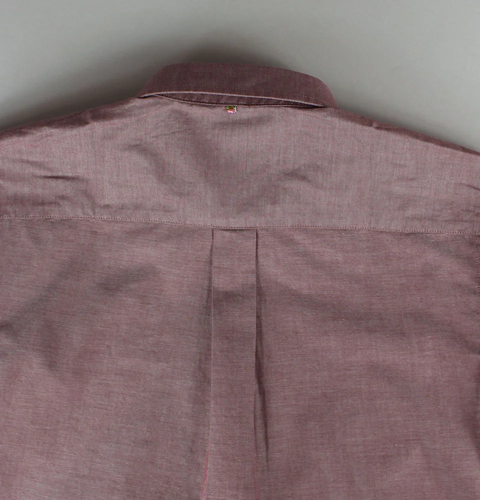 Pretty Green Oldbury Oxford Shirt Burgundy - Image 7