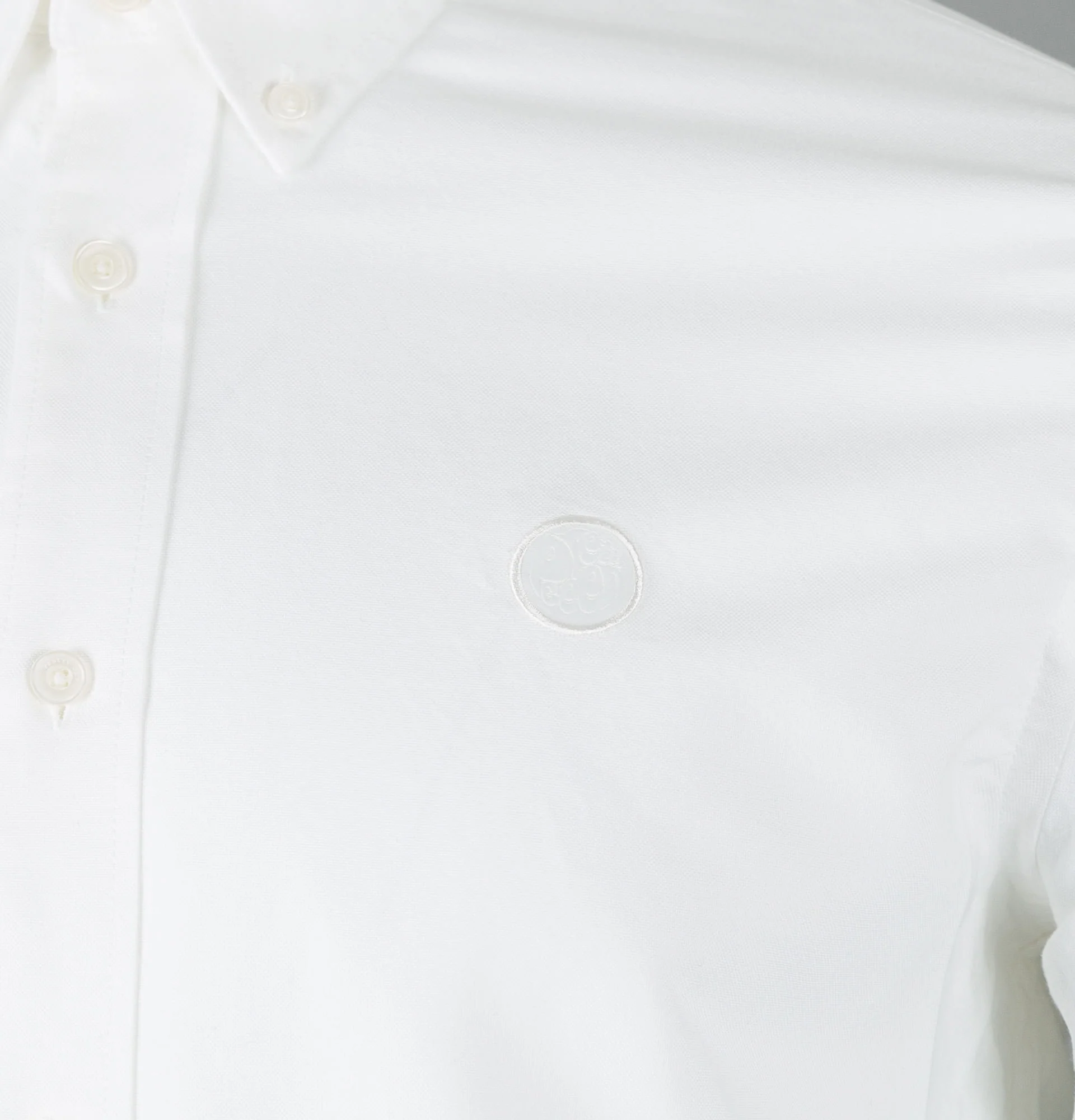 Pretty Green Sterling L/S Oxford Shirt White - Image 3