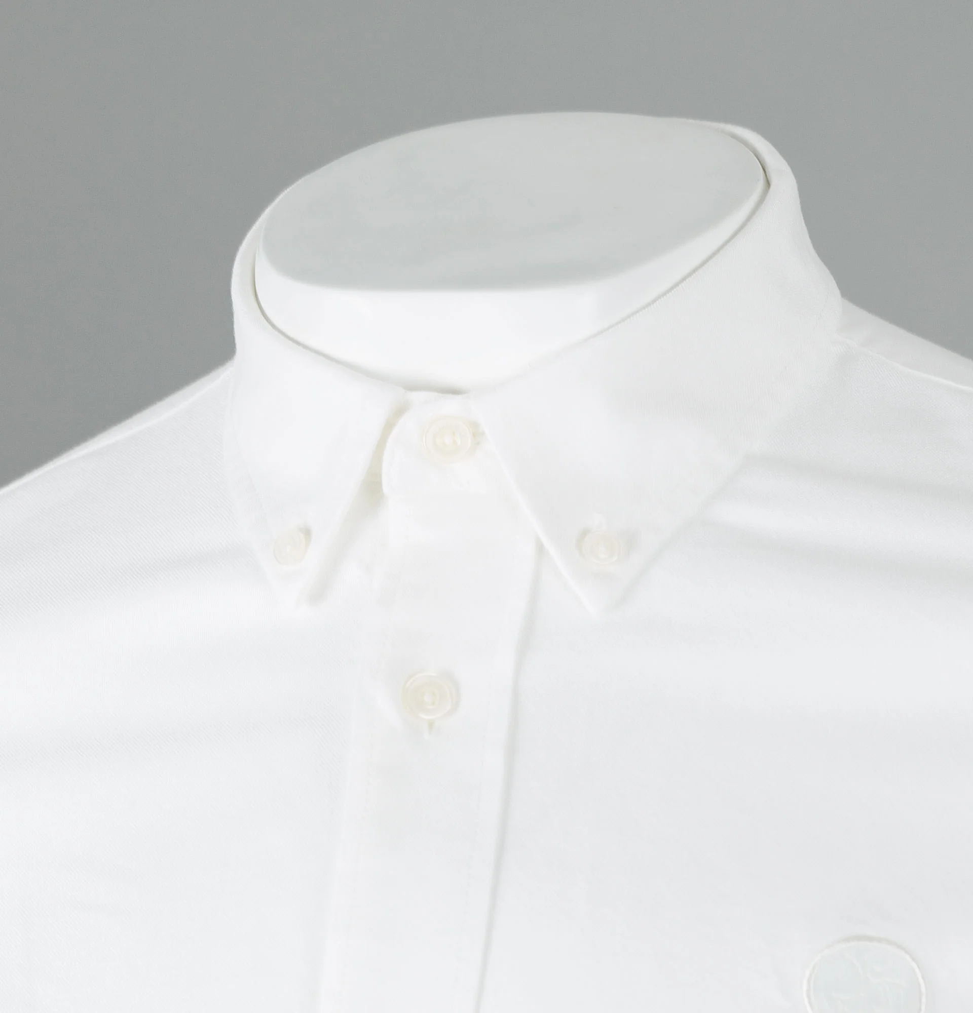 Pretty Green Sterling L/S Oxford Shirt White - Image 4