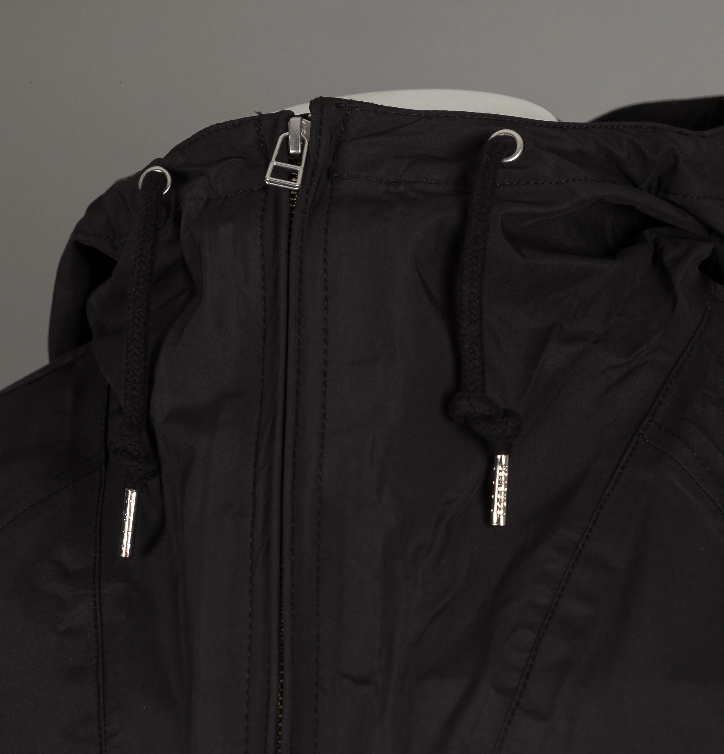 Pretty Green Water Resistant Overhead Hooded Jacket Black - Image 3