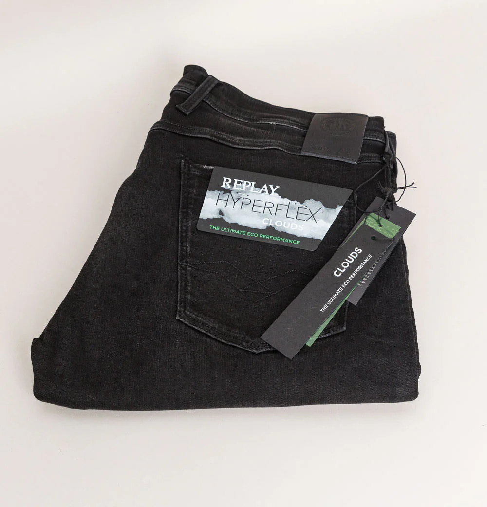 Replay Anbass Slim Fit Hyperflex Clouds Jeans Black - Image 6