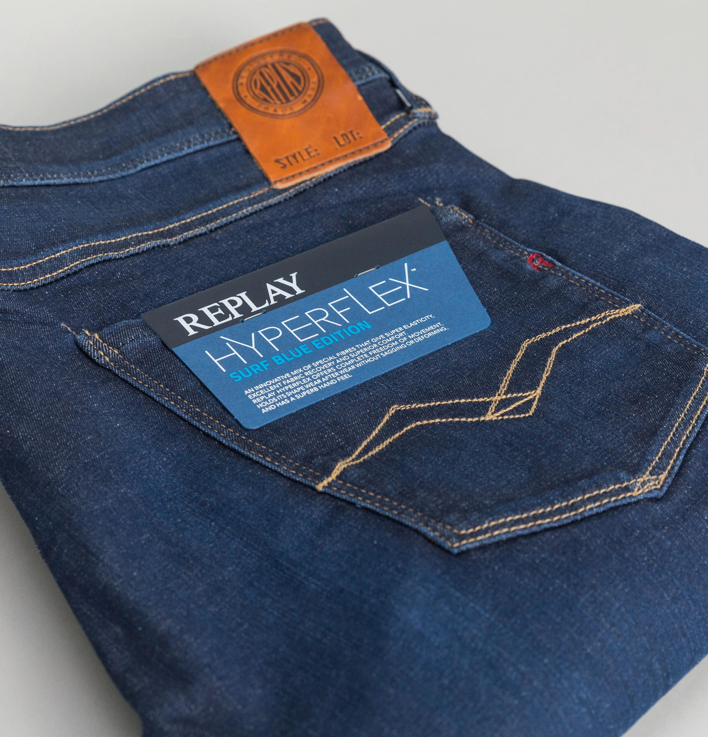 Replay Anbass Slim Fit Hyperflex Jeans - Image 4