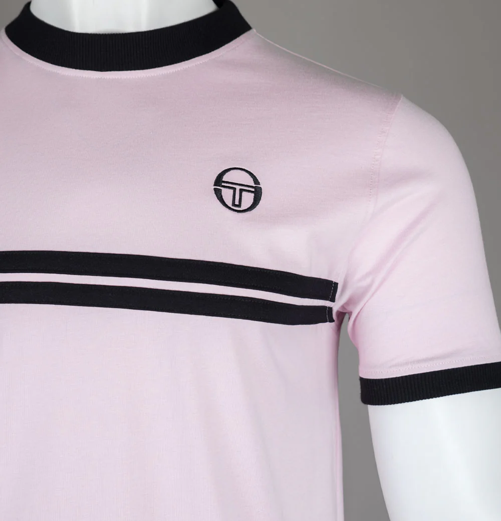 Sergio Tacchini Supermac T-Shirt Light Lilac/Black - Image 3