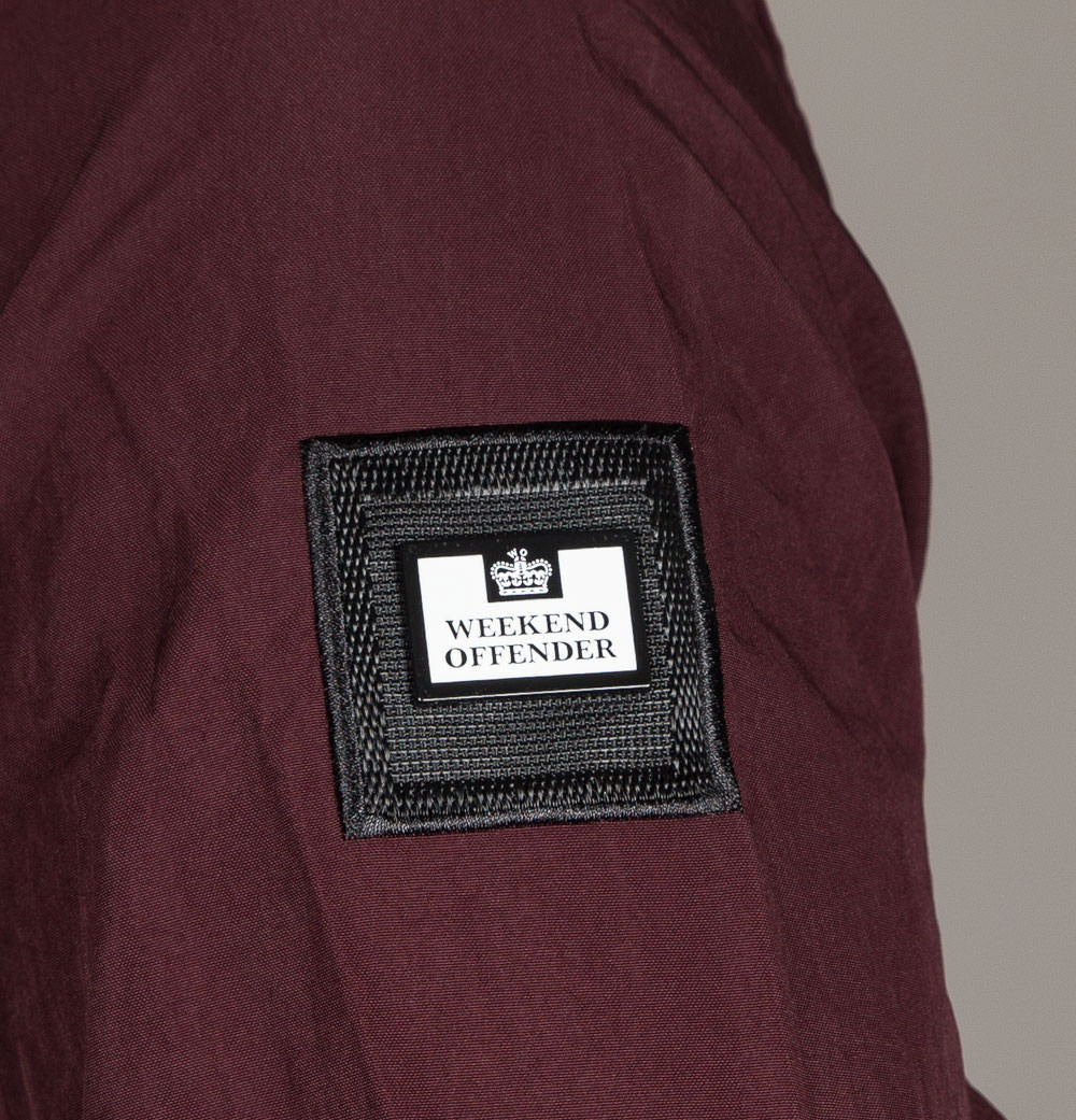 Weekend Offender Nicky Eyes Overshirt Burgundy - Image 5